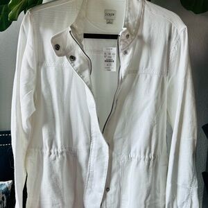 J. Crew White Utility Jacket